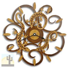 16637 - Lizard 3 Group  Swirl Clock