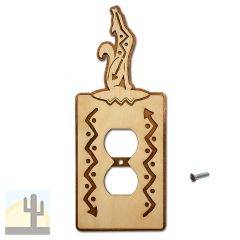 167210 - Southwest Coyote Southwestern Decor Single Outlet Cover in Natural Birch