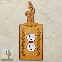 167220 - Southwest Coyote Southwestern Decor Single Outlet Cover in Golden Sienna