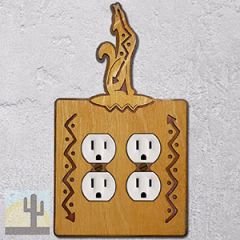 167225 -  Southwest Coyote Southwestern Decor Double Outlet Cover in Golden Sienna