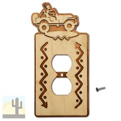 167410 - 4x4 Off-Roading Single Outlet Cover in Natural Birch