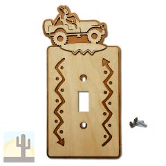 167411S - 4x4 Off-Roading Single Standard Switch Plate in Natural Birch