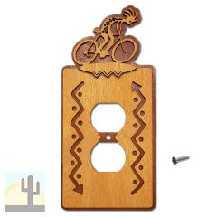 167520 - Bicyclist Cycling Theme Single Outlet Cover in Golden Sienna