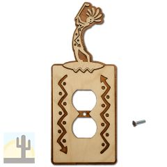 167710 - Kokopelli Woman Golfer Golf Theme Single Outlet Cover in Natural Birch