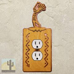 167720 - Kokopelli Woman Golfer Golf Theme Single Outlet Cover in Golden Sienna