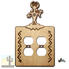 168115 -  Medicine Man Southwestern Decor Double Outlet Cover in Natural Birch