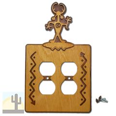 168125 -  Medicine Man Southwestern Decor Double Outlet Cover in Golden Sienna