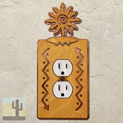 168320 - 12-Ray Southwest Sun Southwestern Decor Single Outlet Cover in Golden Sienna