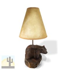 172015 - Rough Bear with Base Ironwood Vanity Lamp with Shade