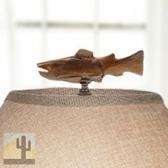 172040 - Trout Carved Ironwood Lamp Finial