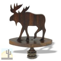 172042 - Moose Silhouette Carved Ironwood Lamp Finial