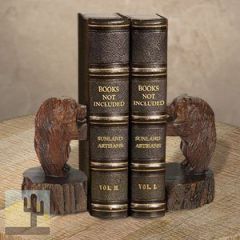 172063 - Bear Standing Carved Small Ironwood Set of Two Bookends
