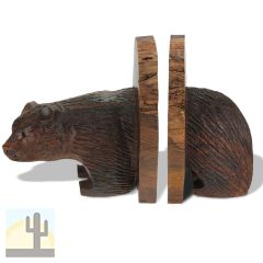 172064 - Bear Body Carved Small Ironwood Set of Two Bookends