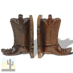 172070 - Boots Carved Small Ironwood Set of Two Bookends