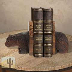 172078 - Bear Body Carved Large Ironwood Set of Two Bookends