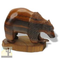 172091 - 6.5in Long Bear Fishing Hand-Carved in Ironwood