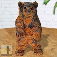 172096 - 6.5in Tall Bear Standing Hand-Carved in Ironwood