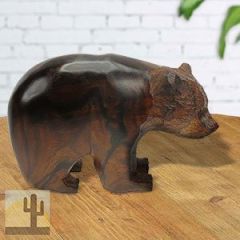 172103 - 6in Long Bear - Smooth Hand-Carved in Ironwood