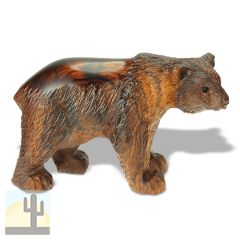 172115 - 6.5in Long Polar Bear Hand-Carved in Ironwood