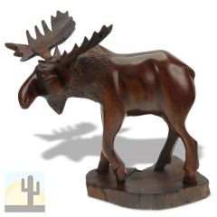 172126 - 8in Long Moose Hand-Carved in Ironwood