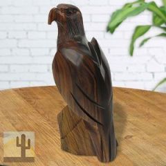 172130 - 9in Tall Eagle Hand-Carved in Ironwood