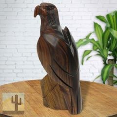 172131 - 12in Tall Eagle Hand-Carved in Ironwood