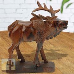 172143 - 5in Long Elk Hand-Carved in Ironwood