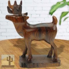 172147 - 8in Tall Deer Hand-Carved in Ironwood