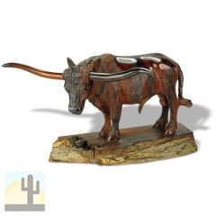 172198 - 10in Long Detailed Longhorn Hand-Carved in Ironwood