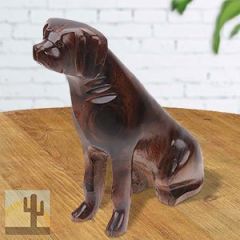 172202 - 6.5in Tall Dog Hand-Carved in Ironwood