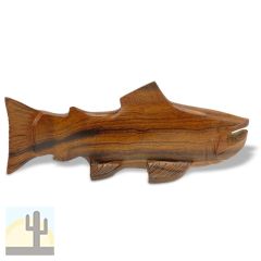 172208 - 12in Long Trout Hand-Carved in Ironwood