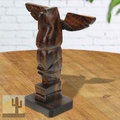 172209 - 5in Tall Totem Pole Hand-Carved in Ironwood