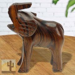 172217 - 5in Tall Elephant Hand-Carved in Ironwood