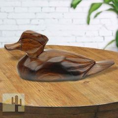 172219 - 9in Long Duck Hand-Carved in Ironwood