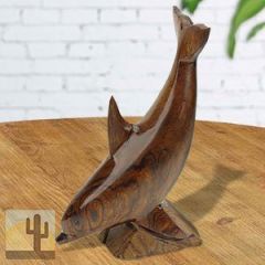 172226 - 5in Tall Dolphin Diving Hand-Carved in Ironwood