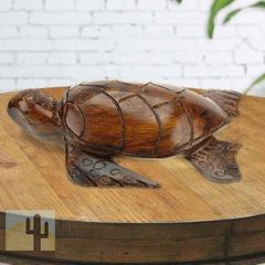 172236 - 9in Long Detailed Sea Turtle Ironwood Carving