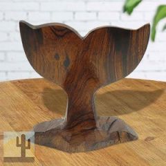 172245 - 6.5in Tall Whale Tail Hand-Carved in Ironwood