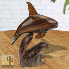 172247 - 5in Tall Orca Hand-Carved in Ironwood