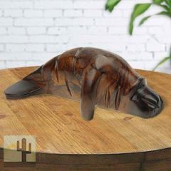 172253 - 9in Long Manatee Hand-Carved in Ironwood