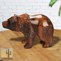 172401 - 6in Rough and Smooth Bear Ironwood Carving - 1282