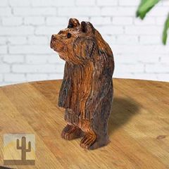 172442 - 6in Standing Black Bear Ironwood Carving - 3381