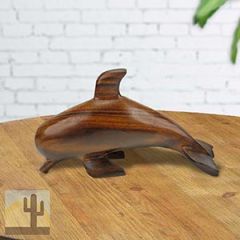 172533 - 6.5in Swimming Dolphin Ironwood Carving - 2002