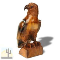 172552 - 9in Detailed Eagle with Folded Wings Ironwood Carving - 1528