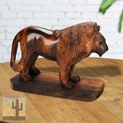 172601 - 7in Detailed Lion on Base Ironwood Carving - 3283
