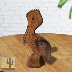 172623 - 9in Pelican on base Ironwood Carving - 2643