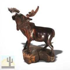 172681 - 14in Jumbo Moose on Base Ironwood Carving - 1675