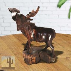 172681 - 14in Jumbo Moose on Base Ironwood Carving - 1675