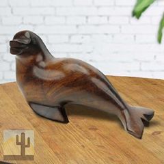 172752 - 7in Seal Ironwood Carving - 2457