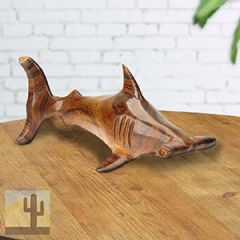 172762 - 6.5in Hammerhead Shark Ironwood Carving - 2112