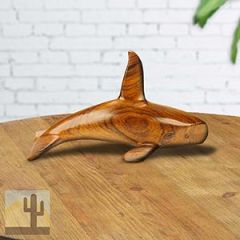 172794 - 9in Orca Ironwood Carving - 2243